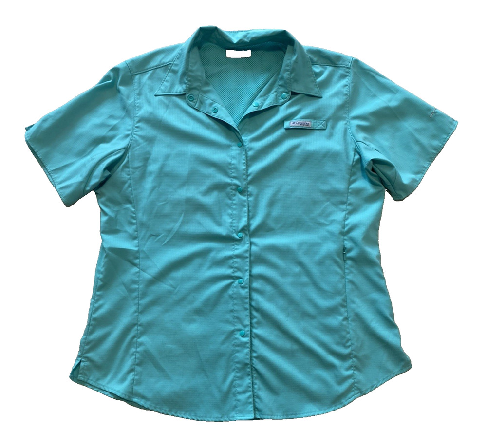Columbia Womens PFG Omni Shade Top Size Large Performance Fishing Gear